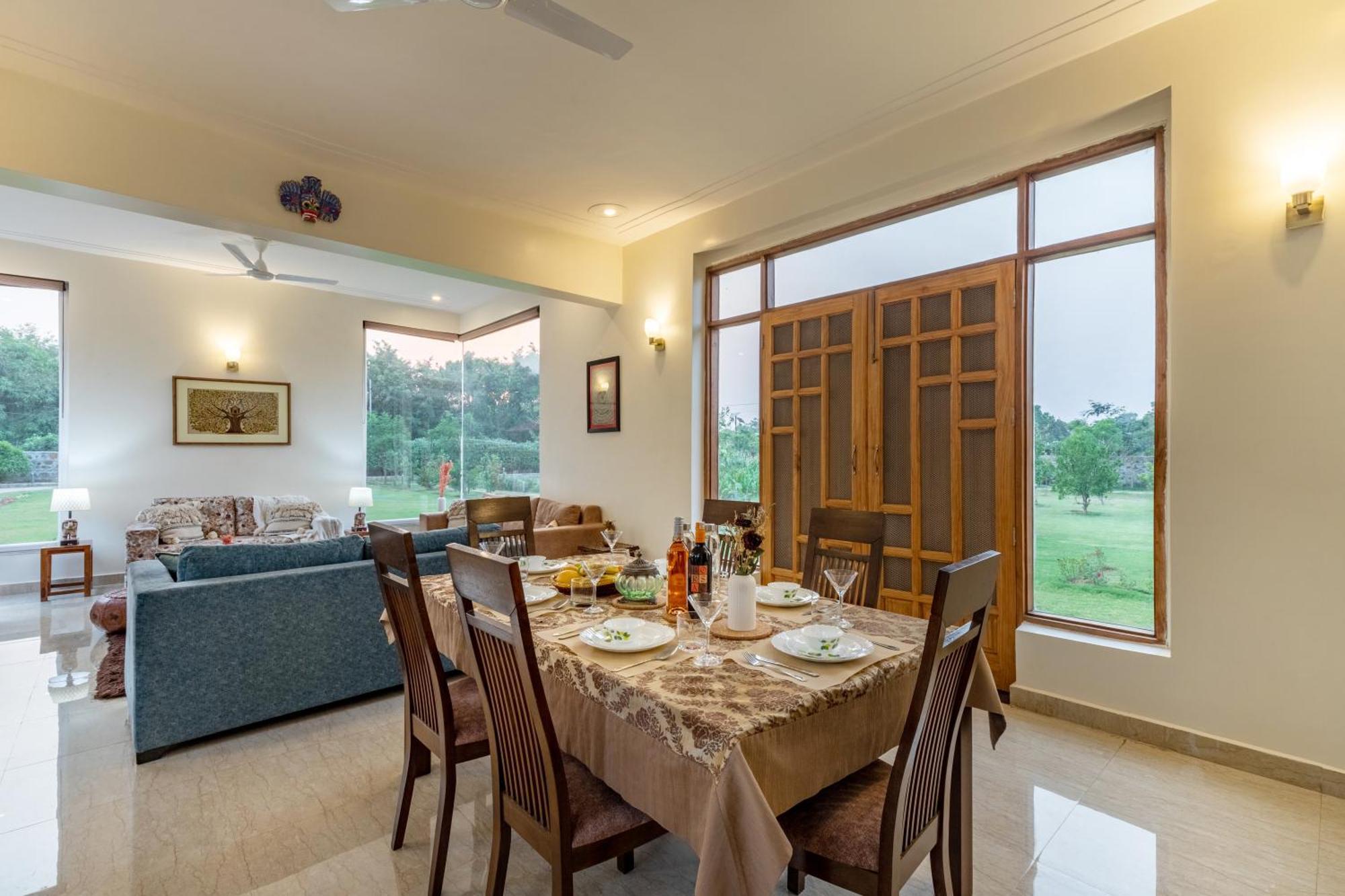 Alaya Stays Raga 2Bhk Farmstay With An Entertainment Lounge Sohna Exterior photo