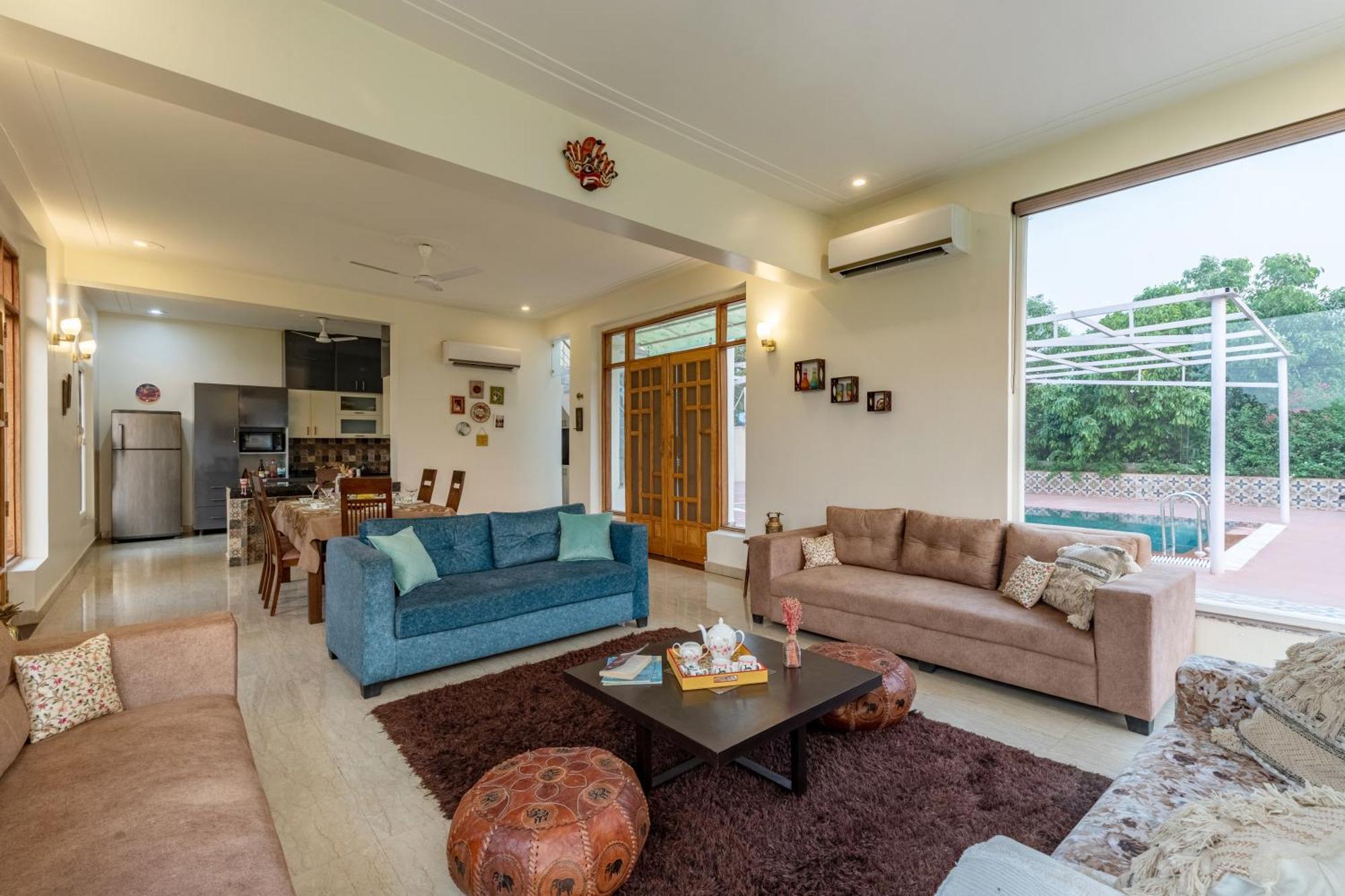 Alaya Stays Raga 2Bhk Farmstay With An Entertainment Lounge Sohna Exterior photo